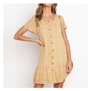 Short boho drop waist dress